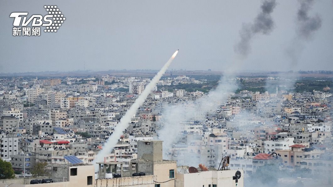 巴勒斯坦哈瑪斯對以色列發射5千枚火箭空襲。（圖／達志影像美聯社）
