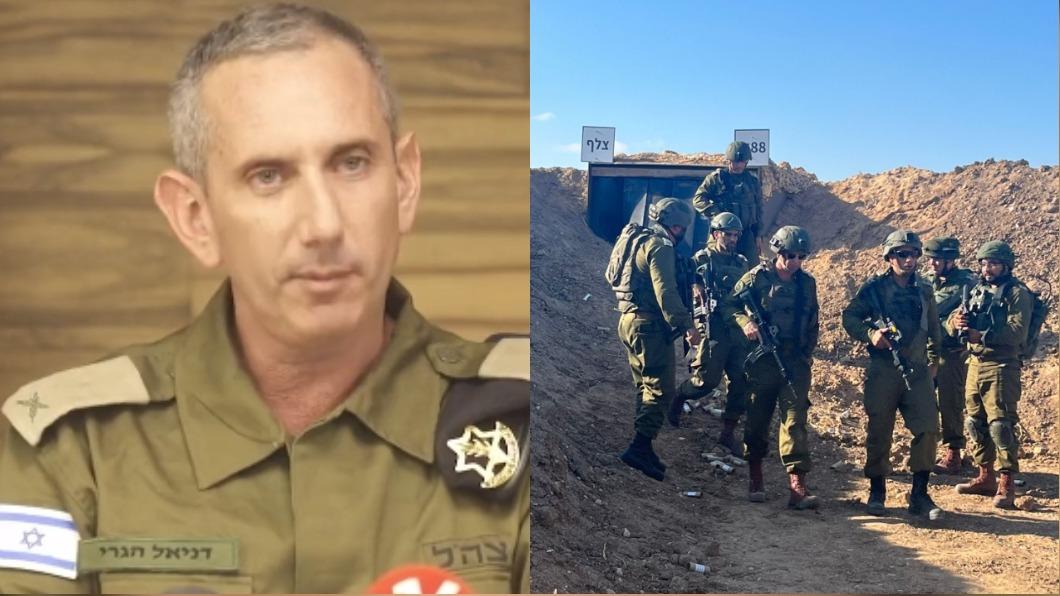 以色列國防軍發言人哈加里證實，有士兵和平民遭綁架。（圖／翻攝自X@Daniel Hagari）