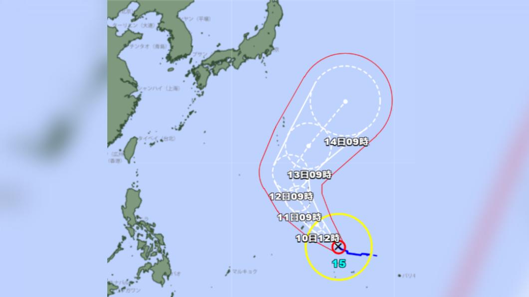 布拉萬颱風最新路徑曝光。（圖／翻攝自日本氣象廳）