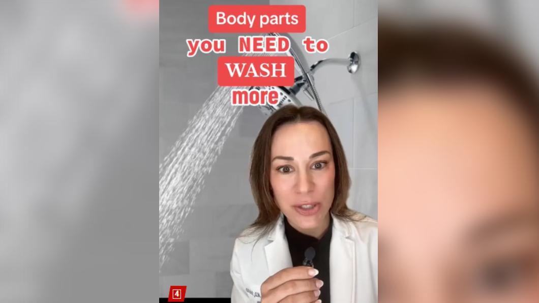 TikTok網紅醫生林希（Lindsey Zubritsky）提醒身體有3大部位需確實清潔。（圖／翻攝自《紐約郵報》）