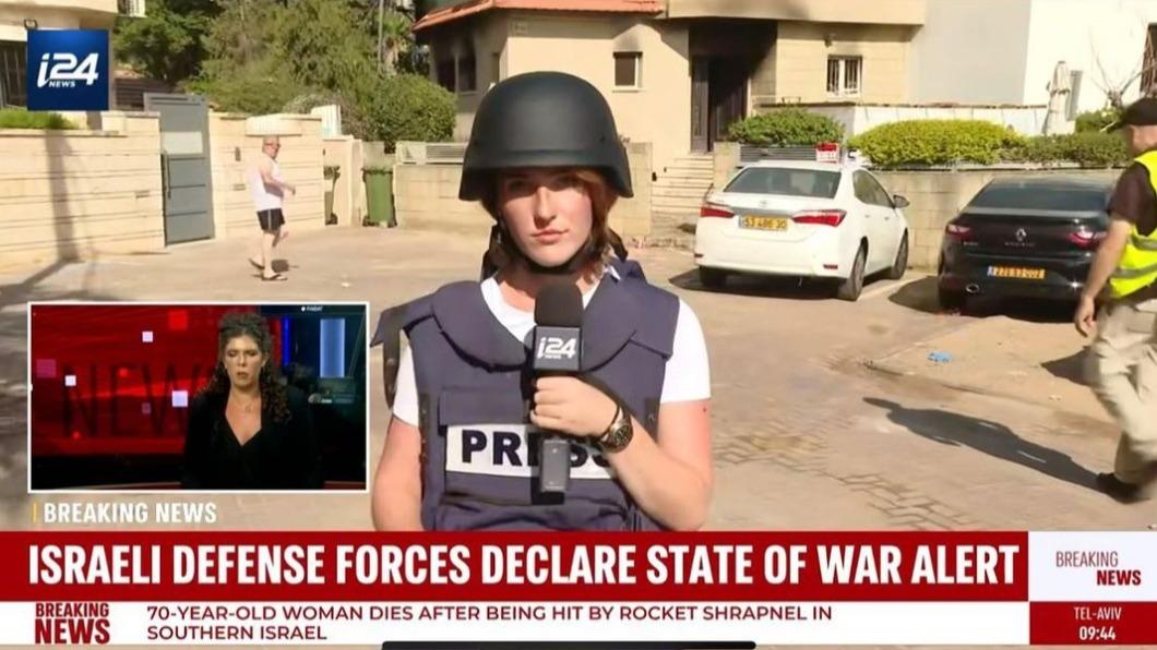 以色列電視台《i24 News》的女記者妮可，因為報導哈瑪斯屠戮嬰兒而飽受社群攻擊。（圖／翻攝自妮可IG粉專）
