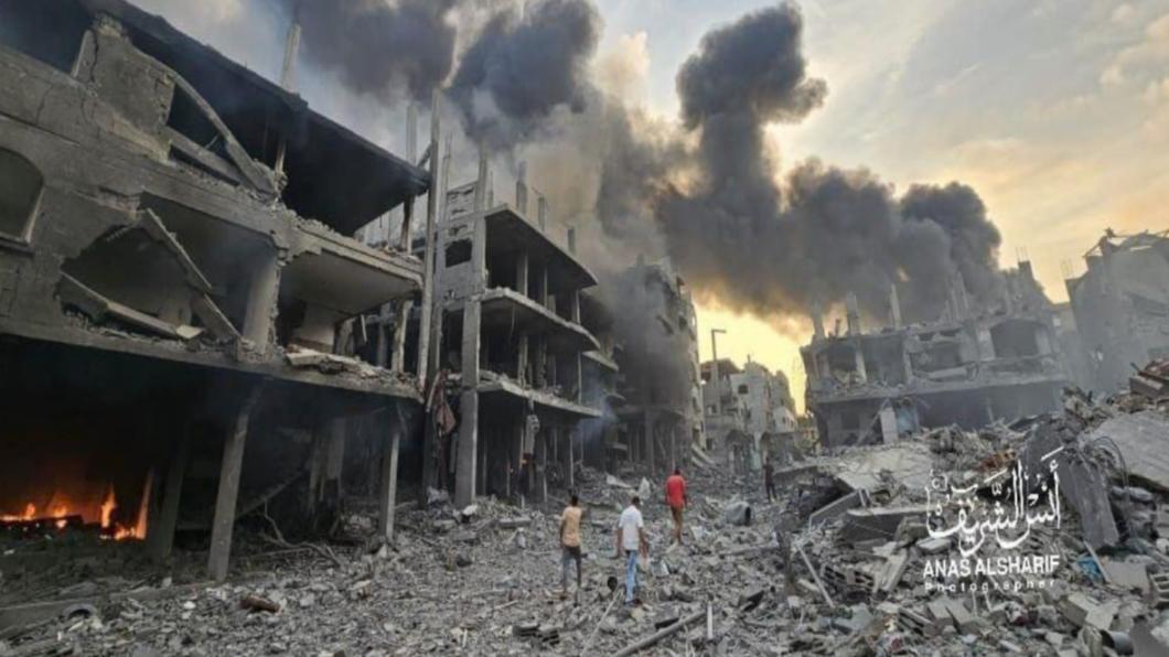 加薩地區遭到連日轟炸。（圖／翻攝自推特＠IAFsite）