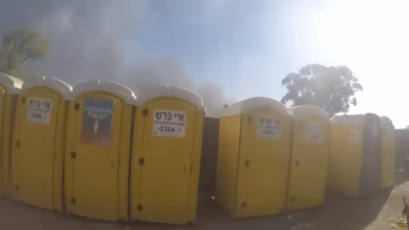 以色列公佈哈馬斯持槍掃射音樂節廁所的影片。（圖／翻攝自IDF官方粉專）