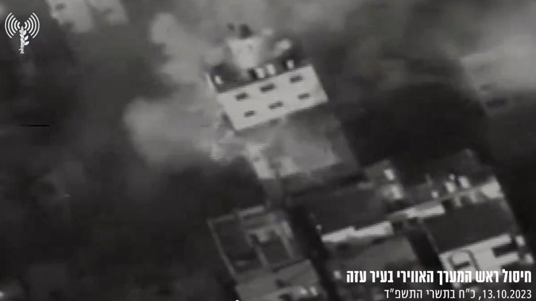 以色列軍方宣佈，空襲成功殲滅哈瑪斯的「空軍高層將領」。（圖／翻攝自推特@manniefabian）