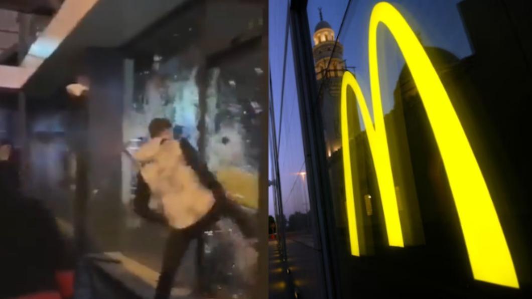 麥當勞土耳其分店慘被破壞。（圖／翻攝自《華郵》、推特@RadioGenoa）