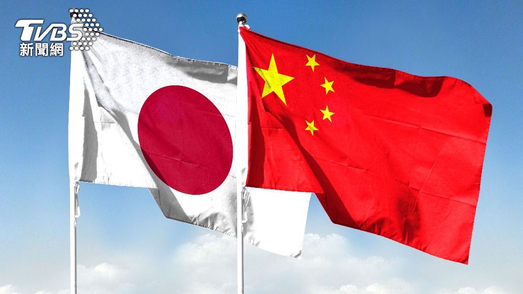 日本與中國國旗。（圖／shutterstock）