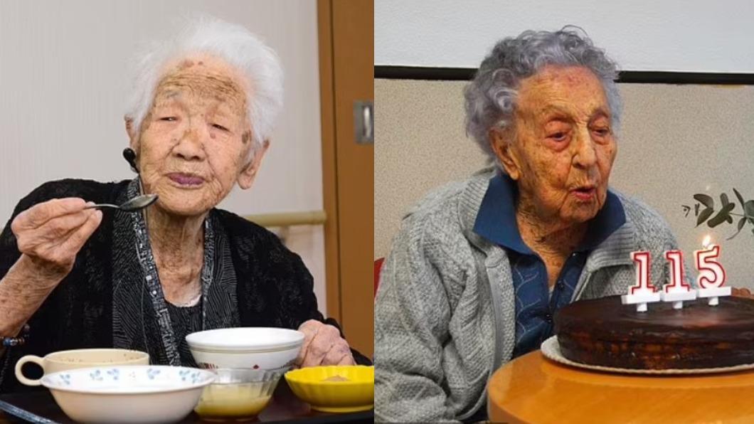 日本老奶奶田中凱恩（Kane Tanaka）、美國奶奶莫雷拉（Maria Branyas Morera）。（圖／翻攝自《每日郵報》）