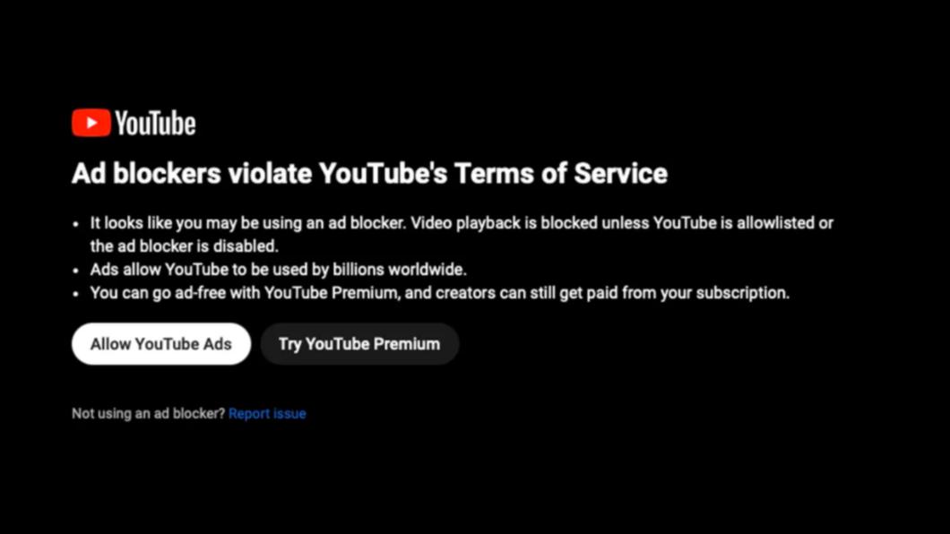 YouTube開始封鎖使用廣告攔截器的用戶。（圖／翻攝自The Verge） 抓到直接封鎖影片！YouTube全面嚴抓「廣告攔截器」用戶