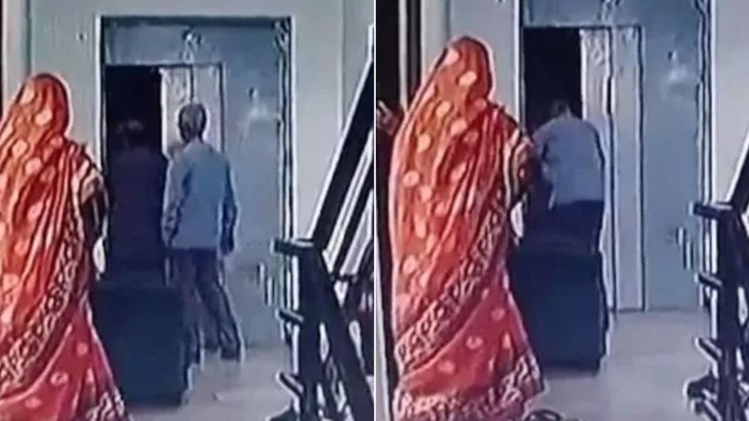 印度男子從4樓掉入電梯井慘死。（圖／翻攝自X@bpradhanodisha）