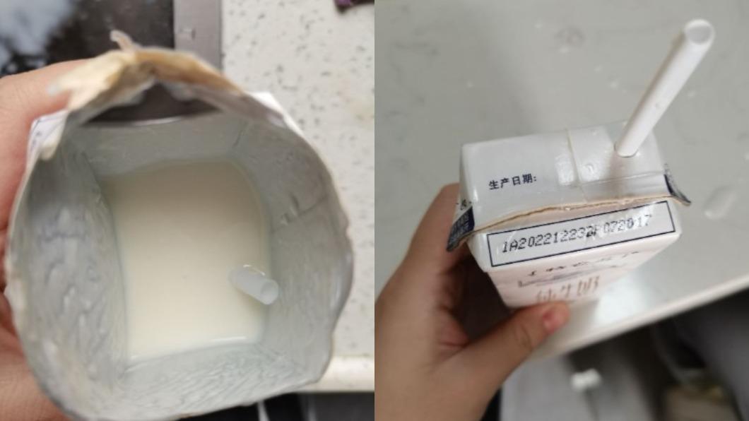 中國大陸「特侖蘇牛奶」爆出品管疏失。（圖／翻攝自@我的世界你根本不懂　微博）