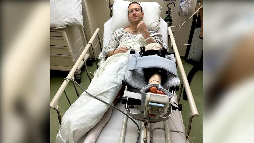臉書創辦人祖克柏在訓練MMA弄傷膝蓋，被迫入院手術治療。（圖／翻攝自祖克柏IG）