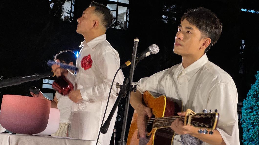 陳謙文、田定豐昨晚在松菸舉辦音樂會。（圖／唱戲世界娛樂提供）