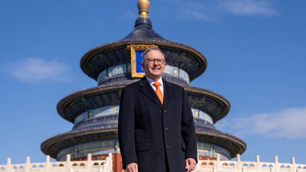澳洲總理艾班尼斯今（6日）於北京天壇參訪。（圖／翻攝自Anthony Albanese　Ｘ）