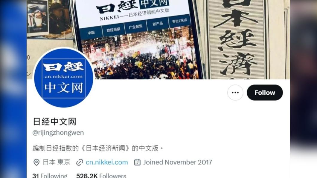 《日經》中文網在X平台宣布，此社群「將嘗試使用繁體字」貼文，消息曝光引起正反雙方網友留言論戰。（圖／翻攝自《日經》中文網X平台）