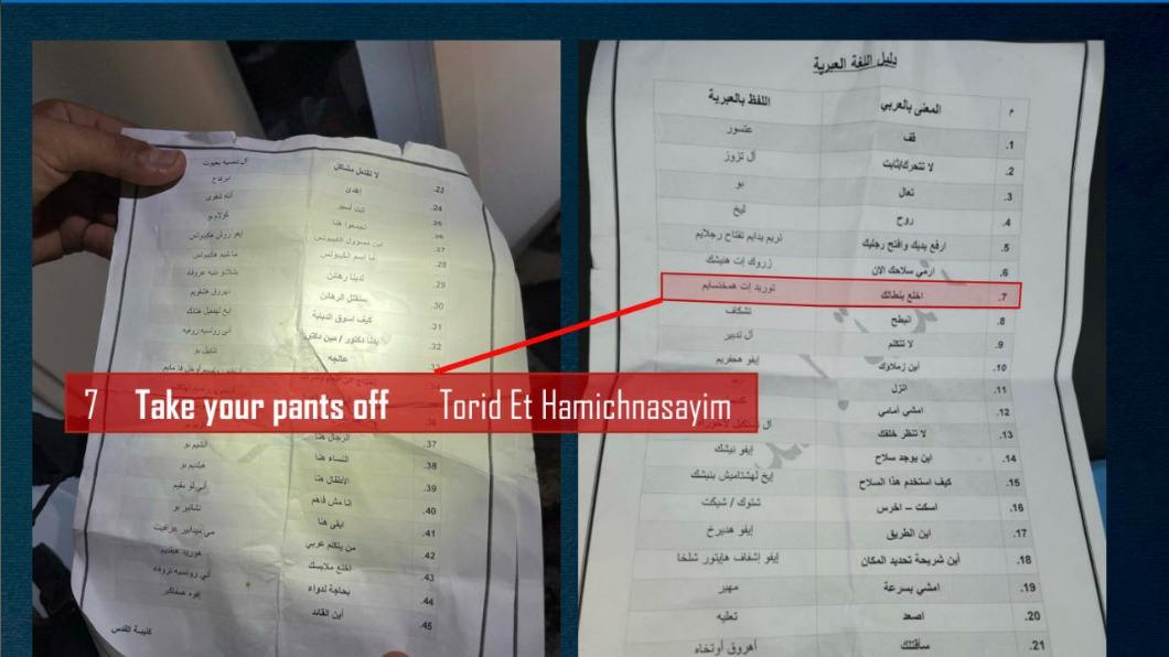 哈瑪斯份子的文件顯示他們「有計畫」地對以色列女性實施性暴力。（圖／翻攝自X@Israel）