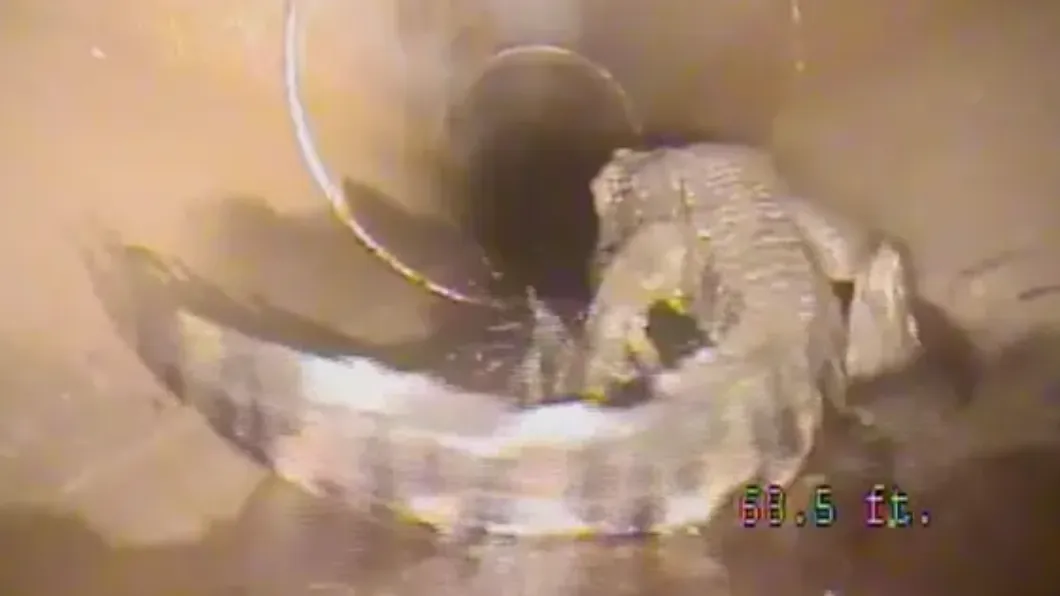 攝影機捕捉到藏在管道中的鱷魚。（圖／翻攝自安潔莉娜裘莉、強沃特IG） （圖／翻攝自紐約郵報）
