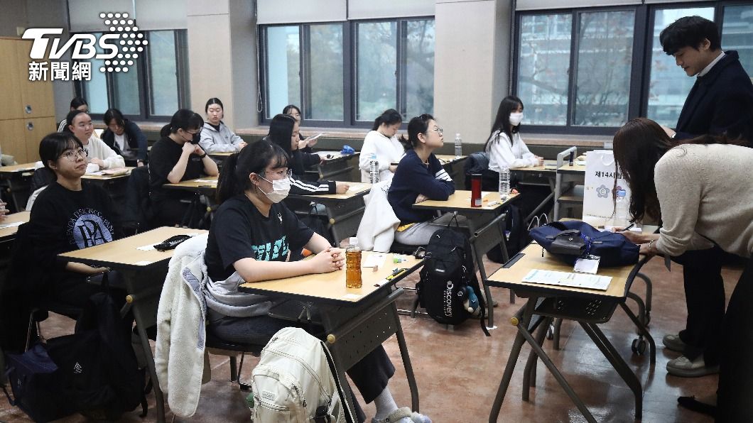 南韓大學修學能力考試今日登場。（圖／達志影像美聯社）
