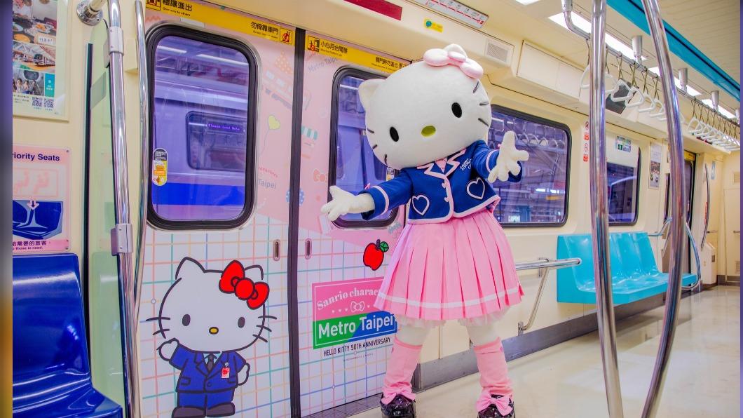 Kitty與台北捷運聯名活動。（圖／翻攝自三麗鷗官方粉專）