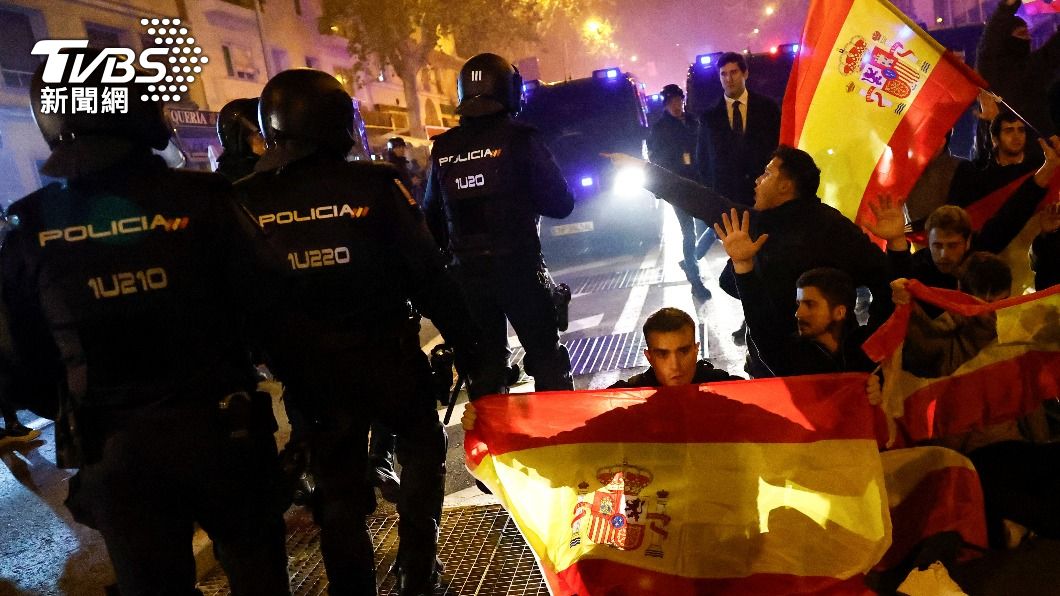 西班牙街頭抗議。（圖／RTS）