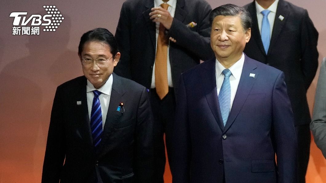 日本首相岸田文雄與中國國家主席習近平。（圖／達志影像美聯社）
