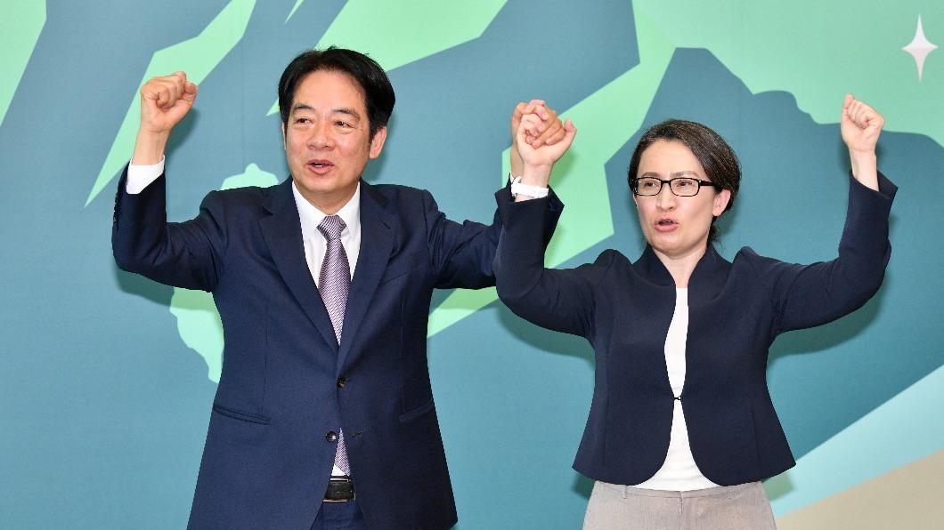 民進黨總統參選人賴清德今（20日）正式宣布副手是蕭美琴。（圖/胡瑞麒攝）