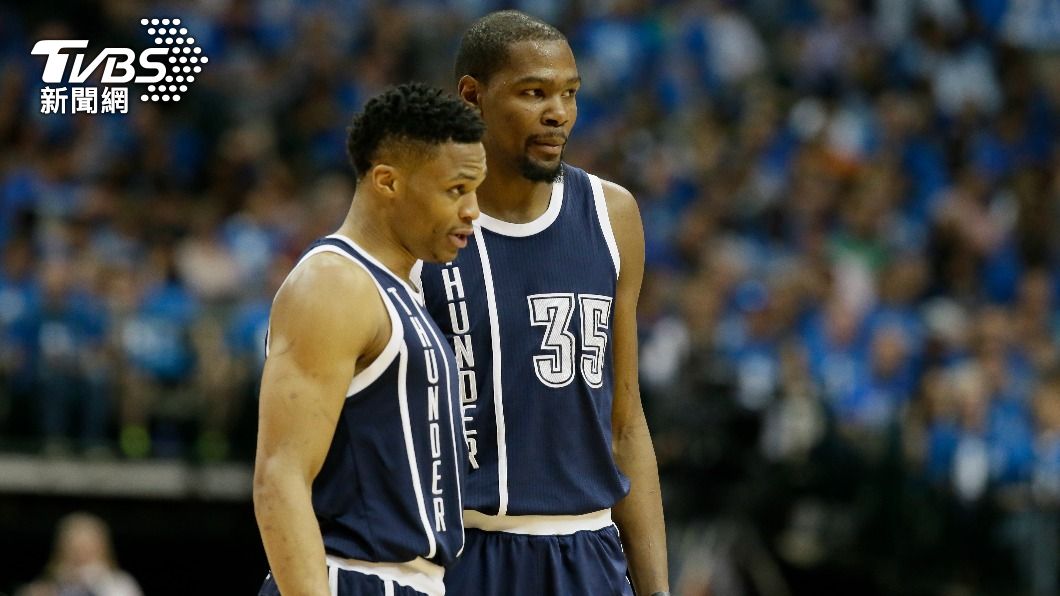 雷霆時期的杜蘭特、威斯特布魯克均未能達成此成就。（圖／達志影像美聯社）