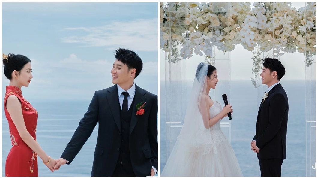 歌手潘瑋柏與太太「最美空姐」Luna的婚紗照全曝光。（圖／翻攝宣云小紅書）