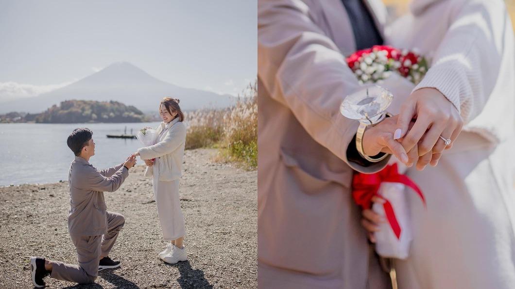 胡煜詩在日本富士山下 被男友浪漫求婚。（圖／翻攝自ohyushi IG）