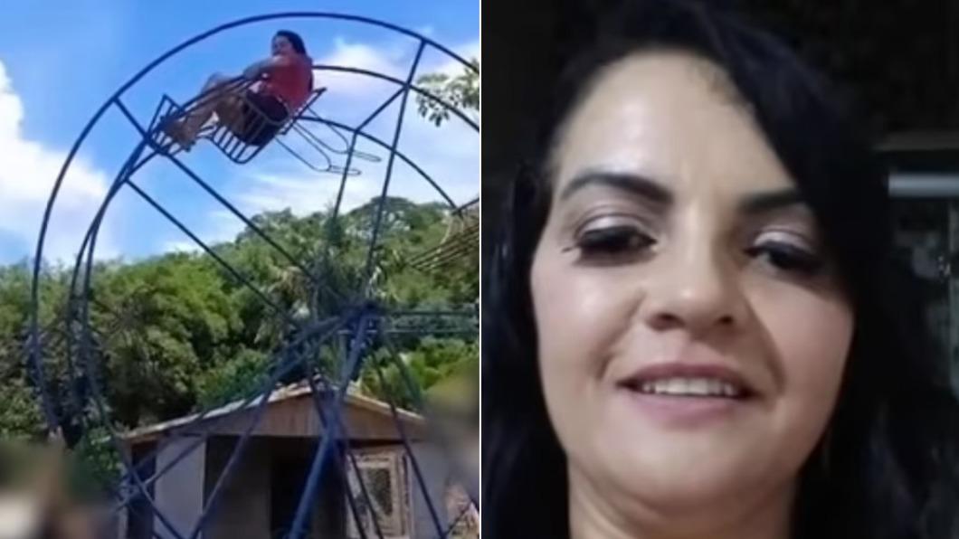 巴西女子多卡爾莫從摩天輪上掉落慘死。（圖／翻攝自YouTube@REDEMAISHD）