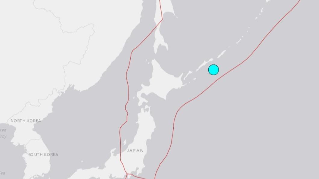 日本北海道外海驚傳規模6.4地震。（圖／翻攝自USGS）