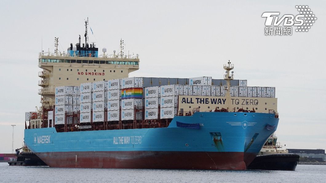 丹麥航運巨頭「馬士基」貨櫃船再次遇襲。（圖／達志影像美聯社）