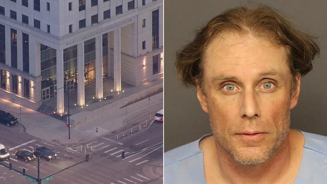 44歲男子奧爾森（圖右）持槍闖入科羅拉多州最高法院大樓。（圖／翻攝自X@DougWahl1、@CBSNewsColorado）