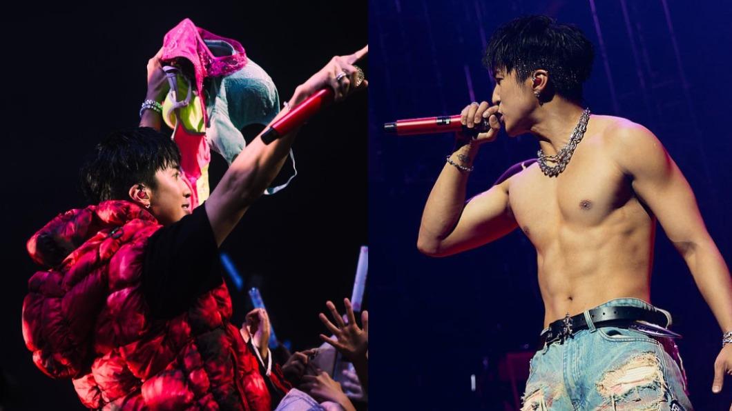 婁峻碩去年9月開演唱會時，收到熱情粉絲丟上來的各式內衣，讓他驚喜不已。（圖／翻攝自婁峻碩臉書）