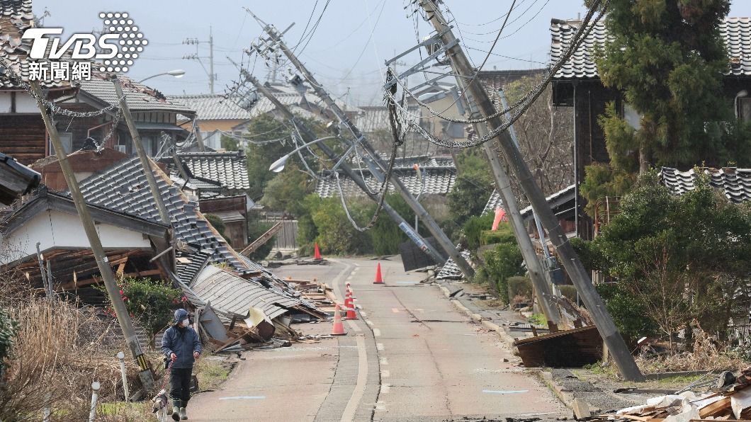 日本能登半島強震傷亡慘重。（圖／達志影像美聯社）
