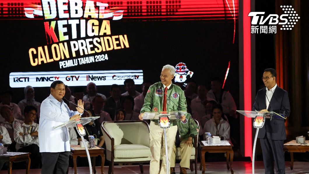 印尼的第三場總統大選辯論會，候選人針對南海議題進行諸多表達。（圖／達志影像路透社）
