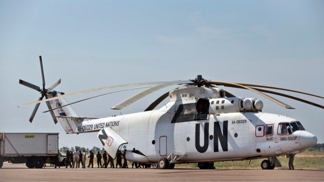 有架聯合國直升機驚傳在索馬利亞遭挾持。（示意圖／翻攝自X@inside_africaa）