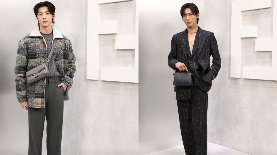 許光漢與目黑蓮在男裝大秀上難得同框,被讚「突破次元壁」。(圖/翻攝自FENDI IG)