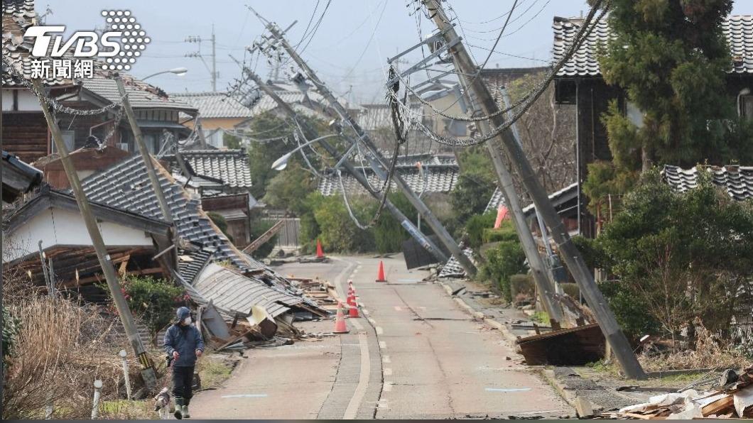 日本能登半島地震。（圖／達志影像美聯社）