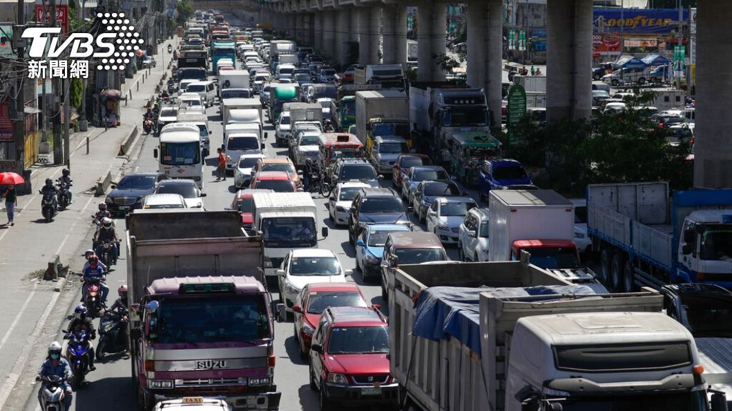 菲律賓首都馬尼拉都會區，是2023全球交通最壅塞的都會區第一名。（圖／達志影像美聯社）