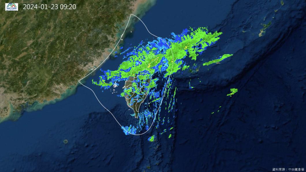 雷達回波圖。（圖／翻攝NCDR）