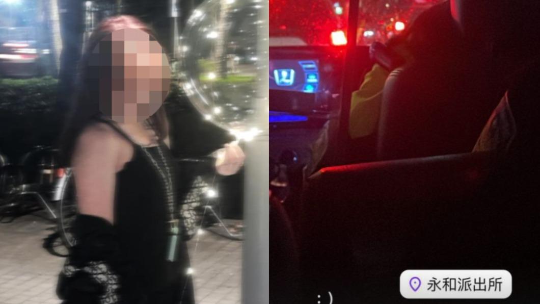 動手國中妹還於警車上拍照打卡。（圖／翻攝自當事人IG）