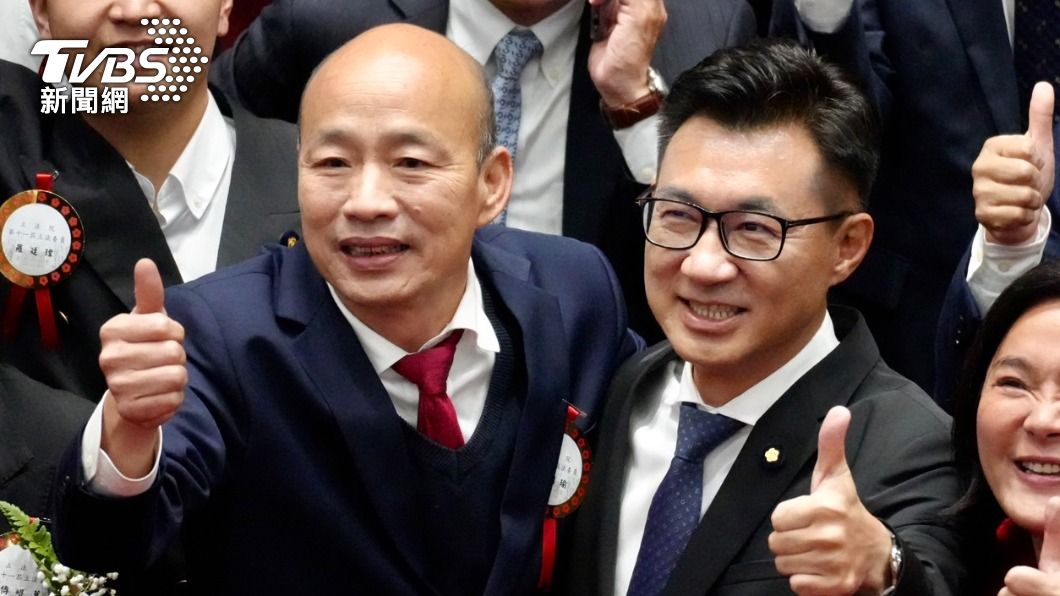 韓國瑜、江啟臣當選立法院正副院長。（圖／TVBS）