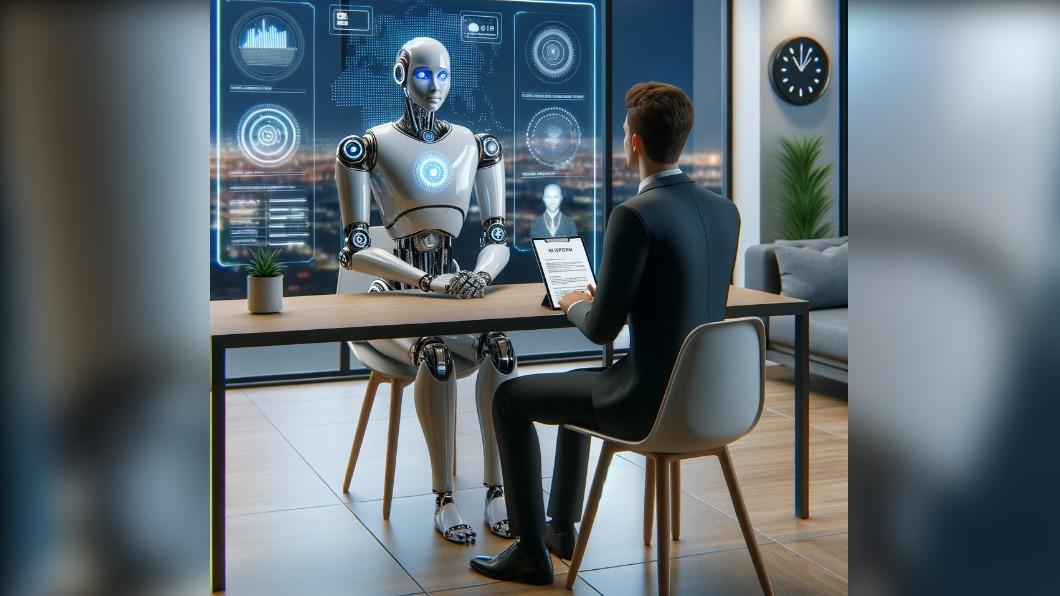 英國女子求職面試遇上AI機器人，讓她大感驚慌無助。（圖／DALL-E AI製圖）