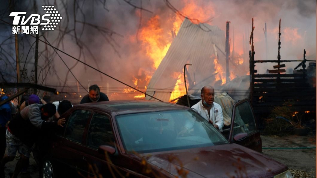 智利大火引發嚴重災情。（圖／達志影像美聯社）