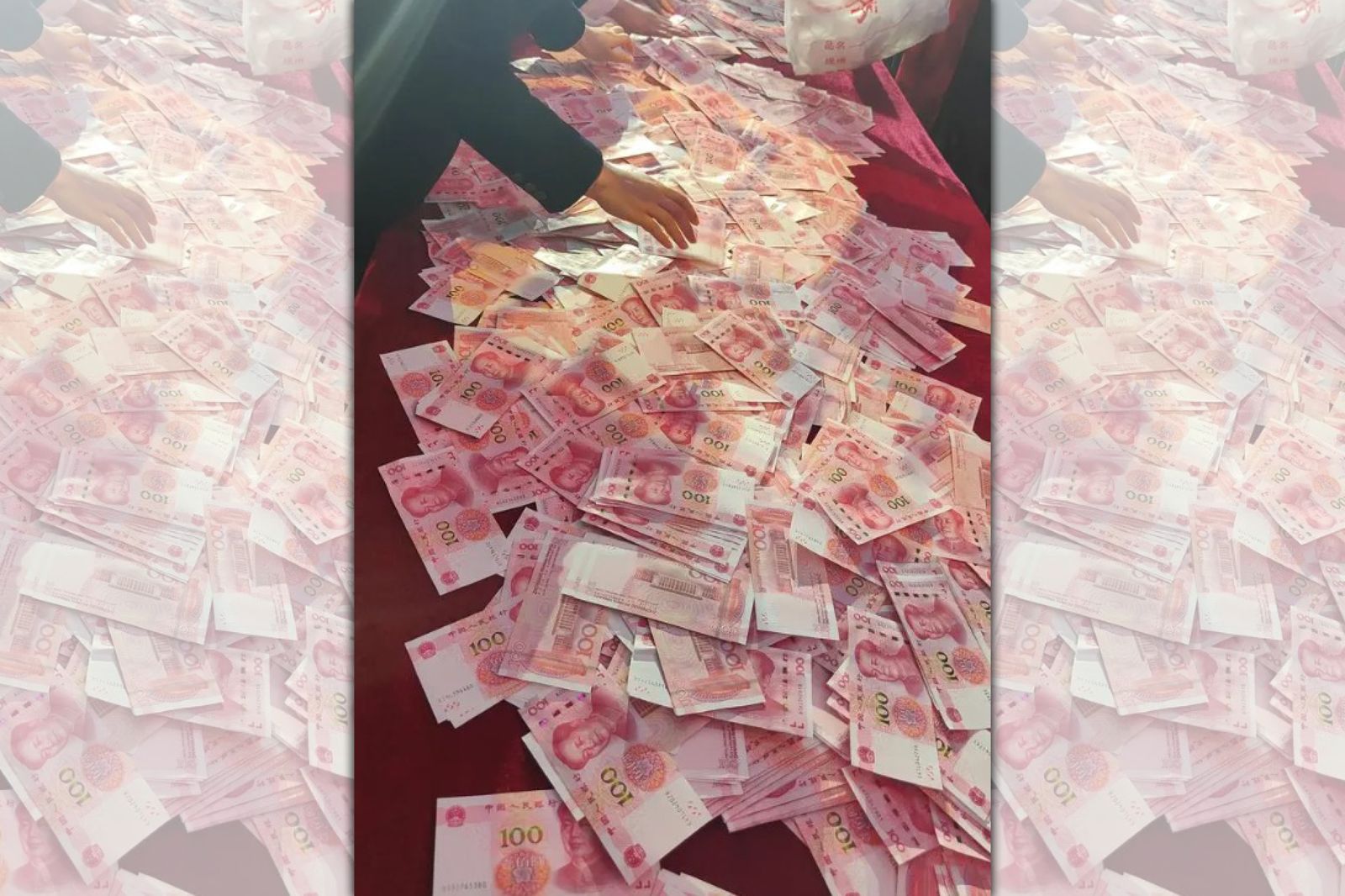 中國河南一間公司花錢大手筆，讓員工以「數錢」方式爭取獎金，共撒超過新台幣4.41億元。（翻攝自網路）