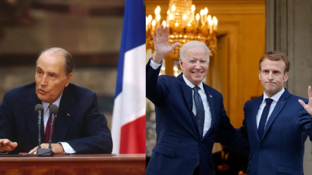 拜登（Joe Biden）稱見到已故法國前總統密特朗（François Mitterrand）。（圖／翻攝自《紐約郵報》）