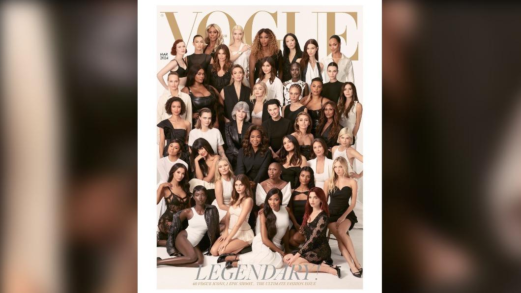 英國《VOGUE》今年3月號找來40位傳奇女性登上封面。（圖／翻攝自Edward Enninful IG）