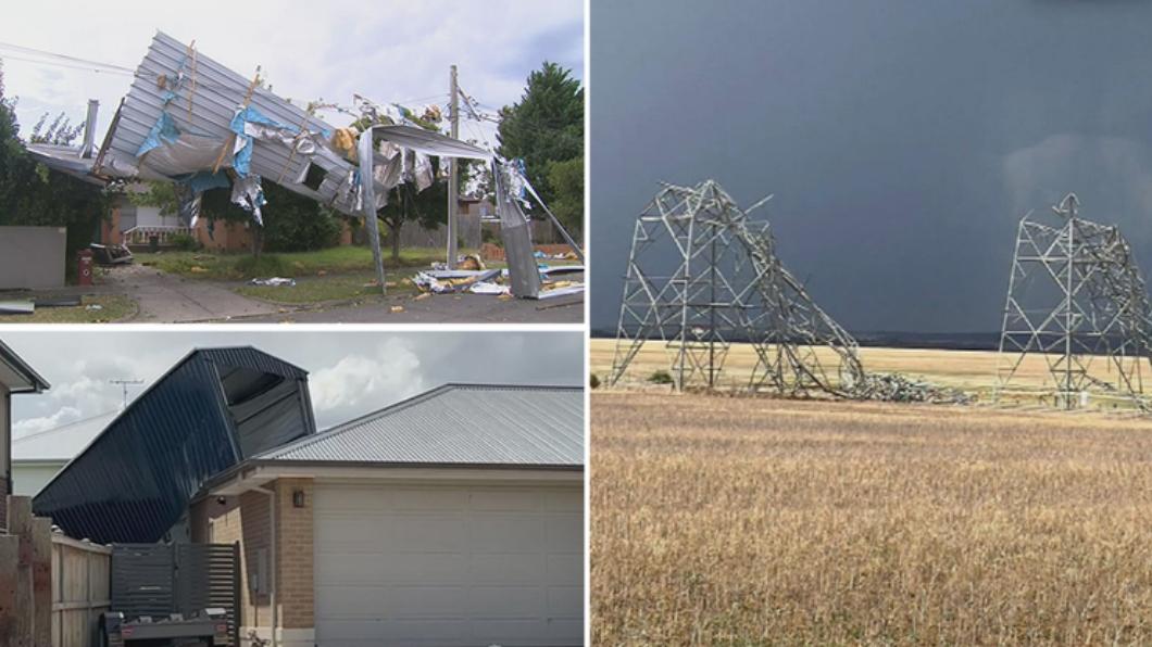 超級風暴吹斷澳洲電塔，直接造成當地逾50萬居民無電可用。（圖／翻攝自X@firehorse249791）