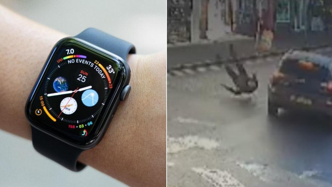 英國有名8旬老翁被車撞後，靠著Apple Watch的自動救援功能獲救。（示意圖／達志影像shutterstock、翻攝自Dailymotion）