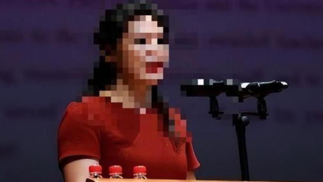 中國網路瘋傳疑似該名涉事女校長的照片。（圖／翻攝網易新聞）